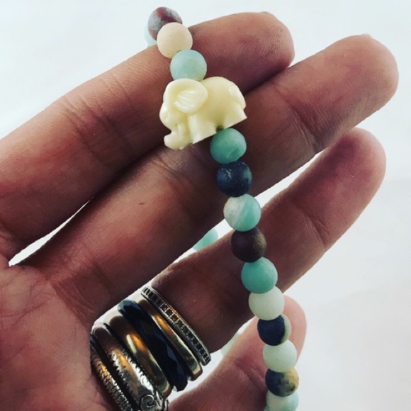 🔴SALE ! Genuine matte amazonite & white elephant - Picture 6 of 9